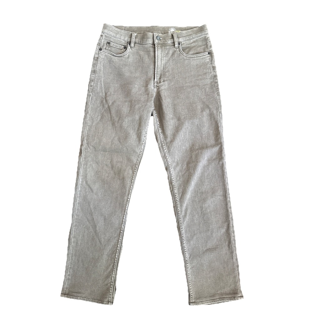 Faherty Jeans Men 30x29 Brown Straight Leg Stretch Denim